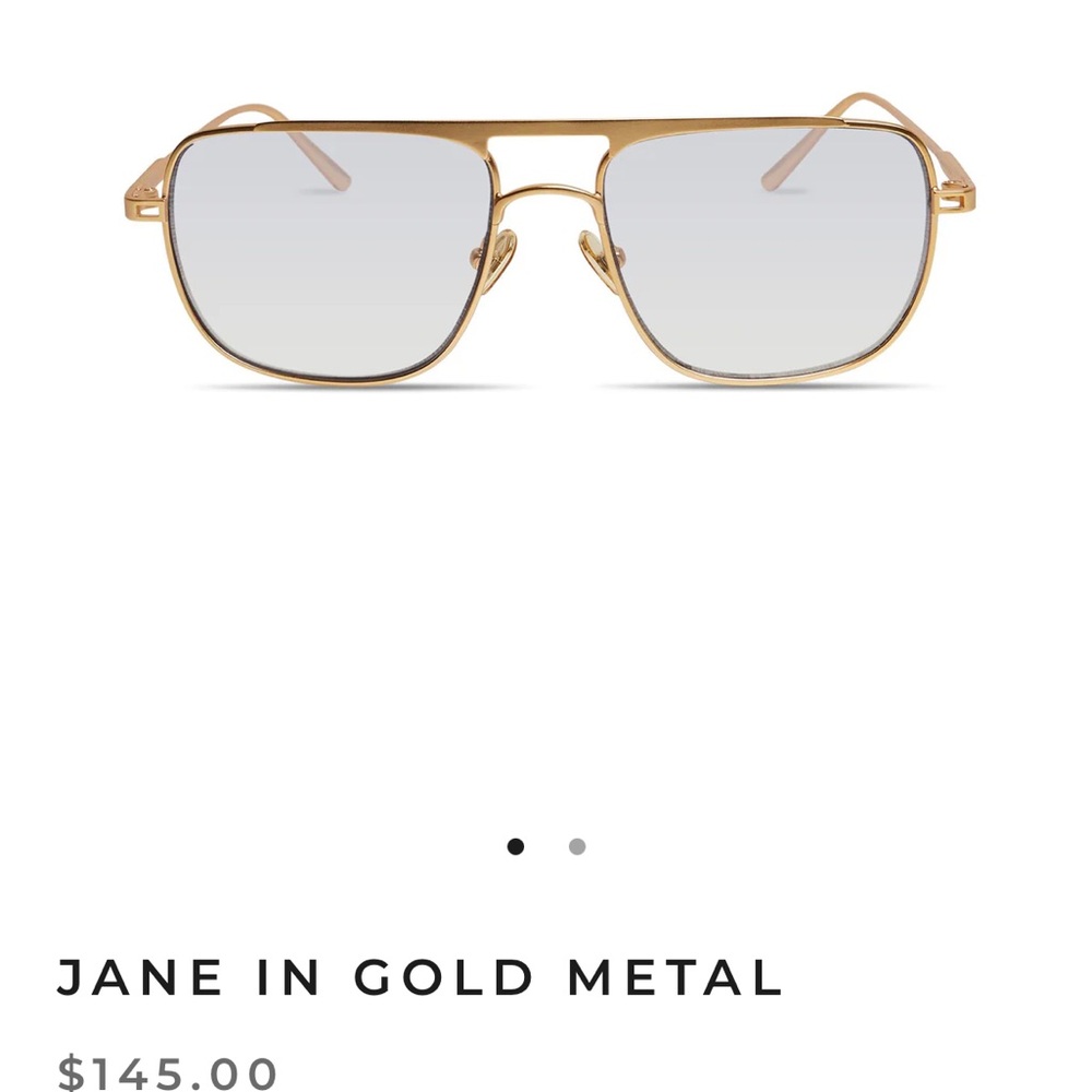Gold Metal Aviator Sunglasses
